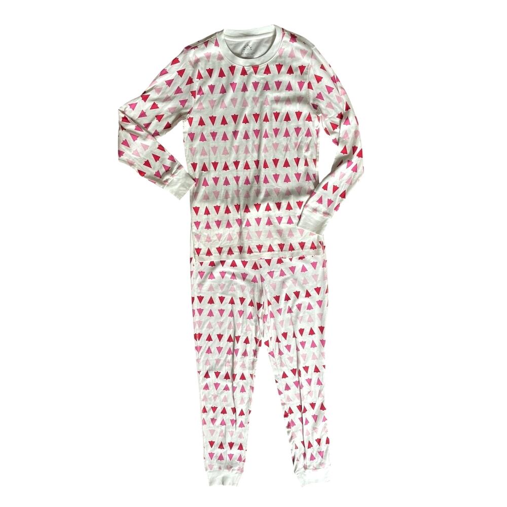 PRIMARY Adult Pajama Set in Pink Trees Size Medium New Holiday